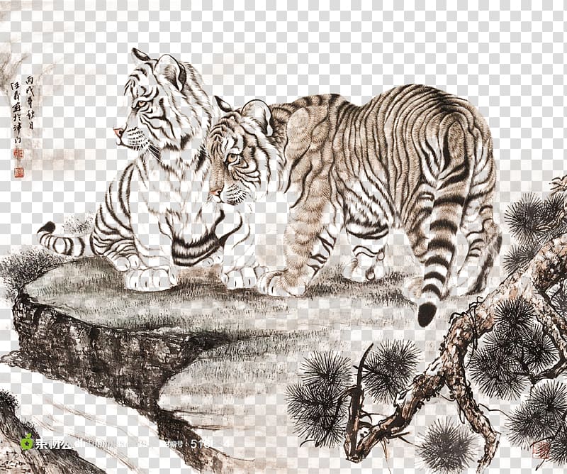 Tiger Eurasian lynx Lion Cat Carnivora, Playful Tiger transparent background PNG clipart