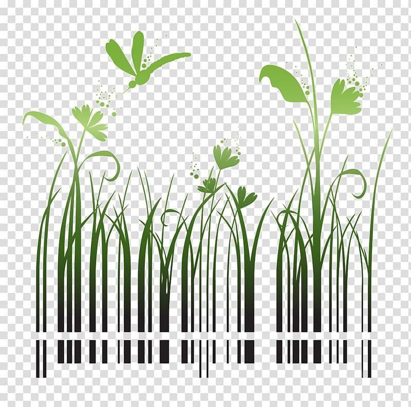 Barcode QR code, Barcode grass transparent background PNG clipart