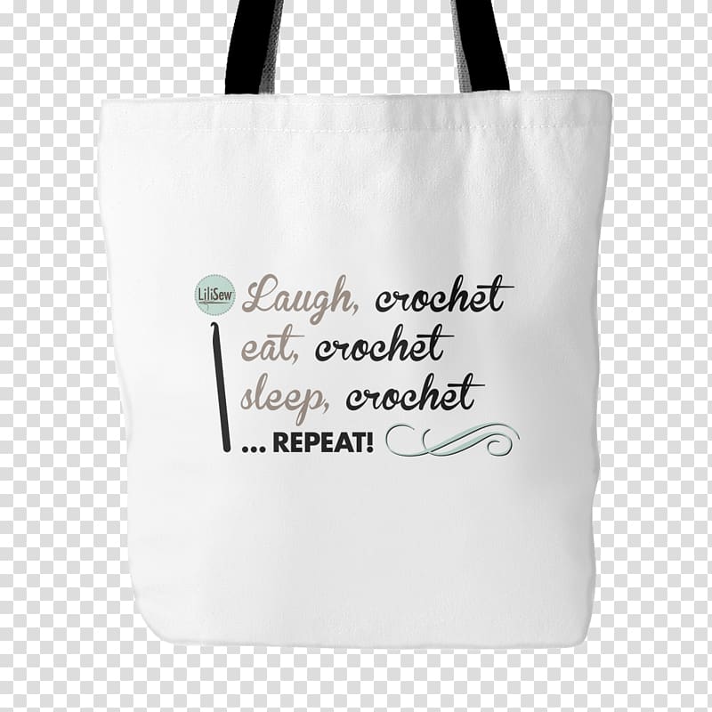 Crochet hook Sewing Tote bag, Repeat Day transparent background PNG clipart