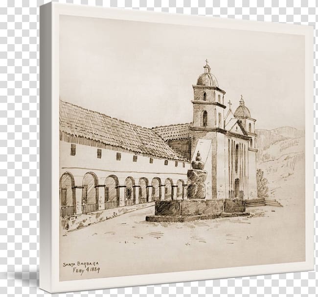 Orígenes hispanos de California: de la expedición de Portolá a la independencia de México Gallery wrap Mission Santa Barbara Frames Chapel, Santa Barbara transparent background PNG clipart