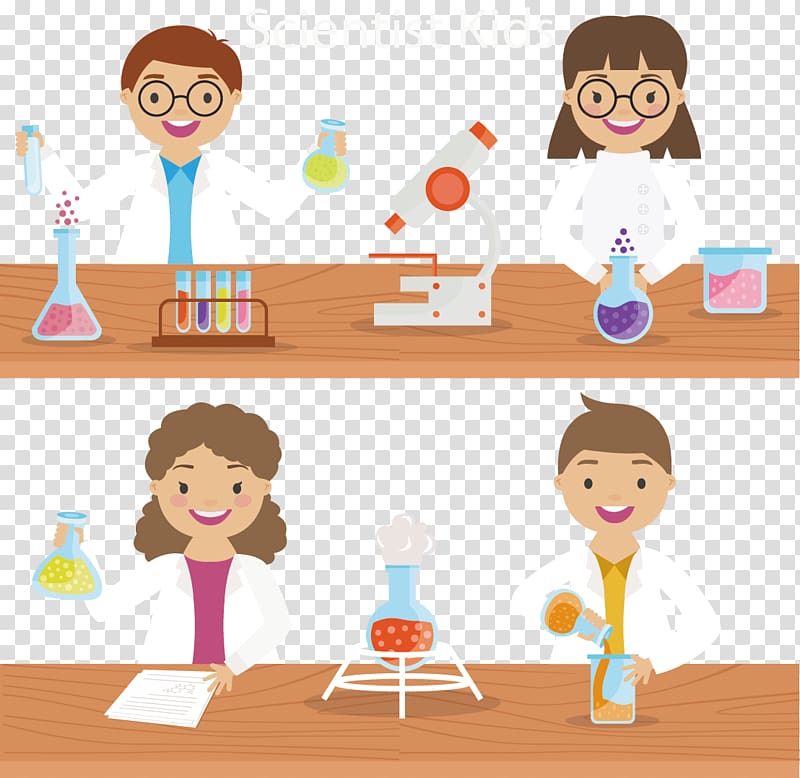 scientist kids , Scientist Cartoon Science, hand-drawn cartoon scientist transparent background PNG clipart