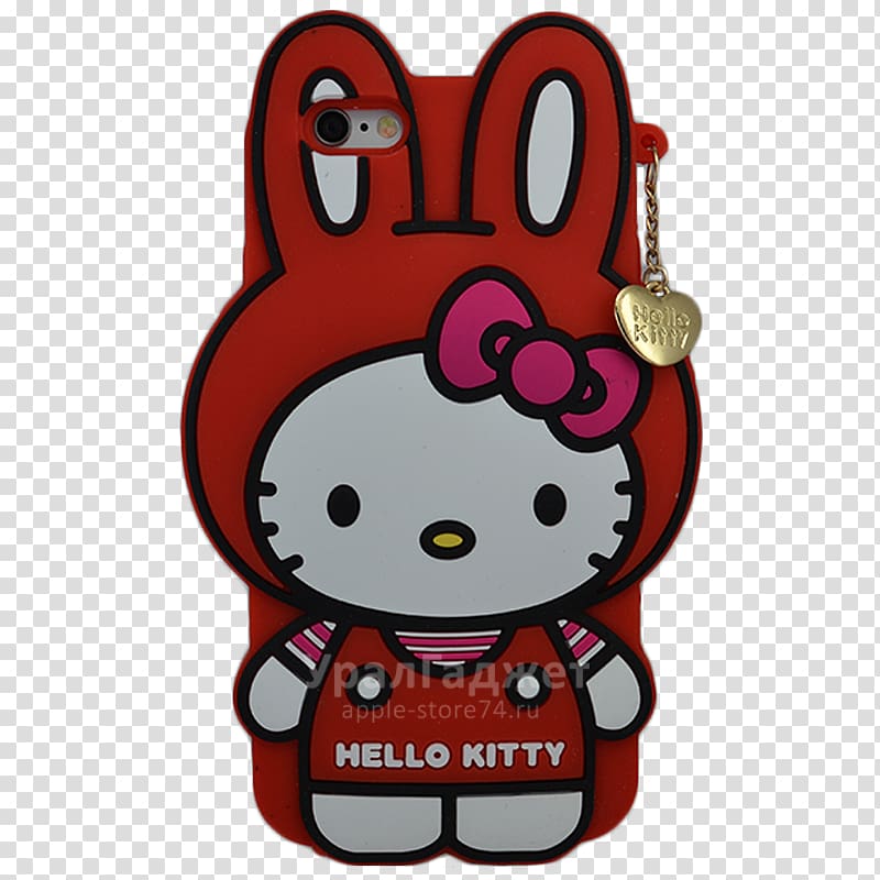 Hello Kitty iPhone 6 Plus Mobile Phone Accessories Silicone, big apple transparent background PNG clipart