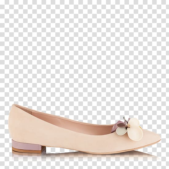 Footwear Shoe Sandal Ballet flat Suede, beige transparent background PNG clipart