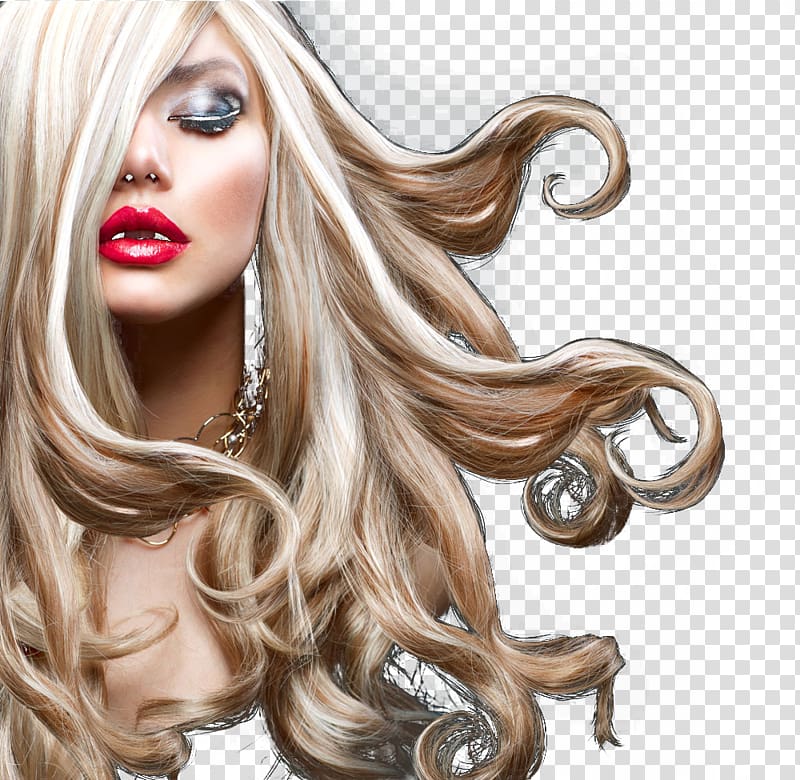 Blond Hair care Artificial hair integrations Beauty Parlour, Smooth yellow hair transparent background PNG clipart
