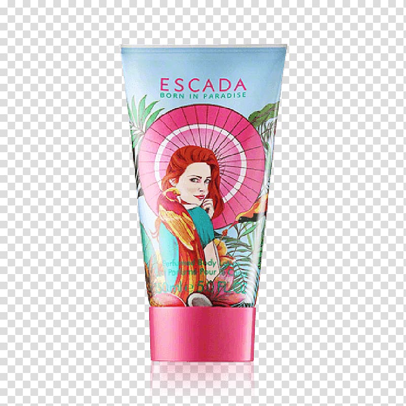 Lotion Escada Born In Paradise Perfume Born in Paradise by Escada for Women, perfume transparent background PNG clipart