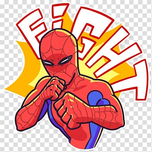 Spider-Man Telegram Sticker Superhero Comics, spider-man transparent background PNG clipart