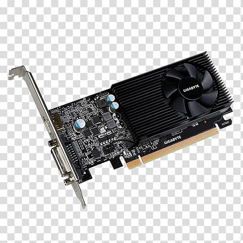 Graphics Cards & Video Adapters GDDR5 SDRAM Gigabyte Technology Graphics processing unit Gigabyte GV-N1030D4-2GL GeForce GT 1030 2GB Low-Profile Graphics Card, nvidia transparent background PNG clipart