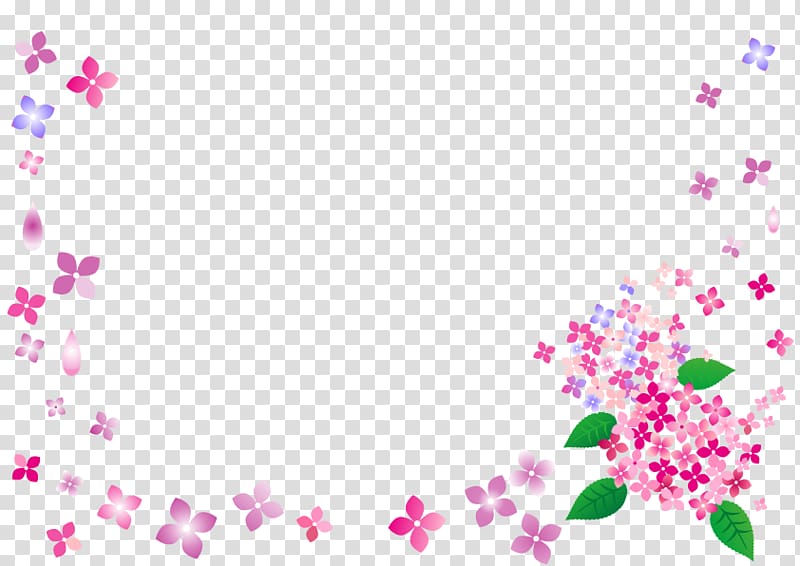 Hydrangea flower frame., others transparent background PNG clipart