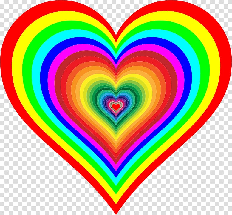 Rainbow Heart Color , heart watercolor transparent background PNG clipart