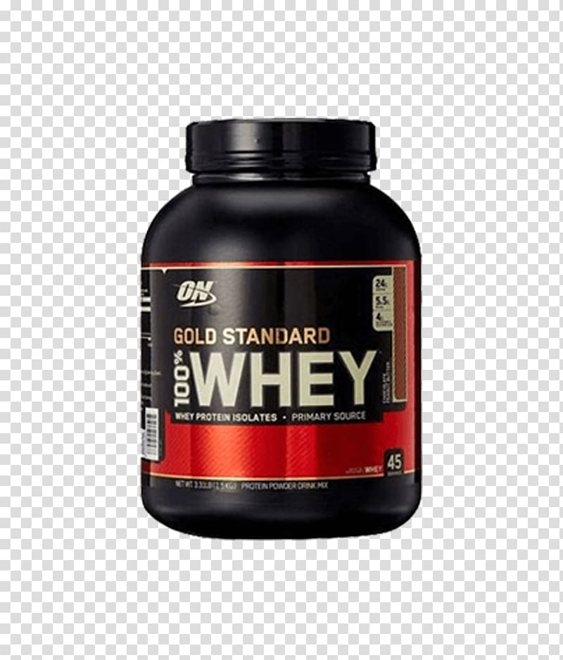 Dietary supplement Optimum Nutrition Gold Standard 100% Whey Whey protein isolate, proteine transparent background PNG clipart