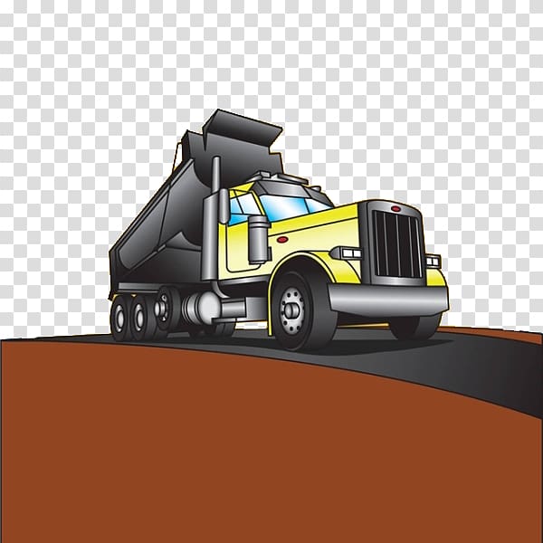 Car Pickup truck Semi-trailer truck Dump truck, Dump truck driving transparent background PNG clipart