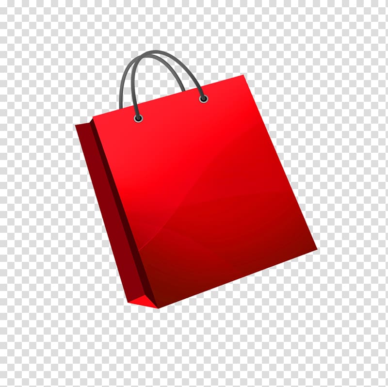 Red Reusable shopping bag Environmental protection, Red bags transparent background PNG clipart