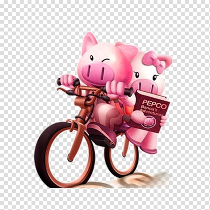 Domestic pig Wilbur Adobe Illustrator, Cute cartoon pig pig material transparent background PNG clipart