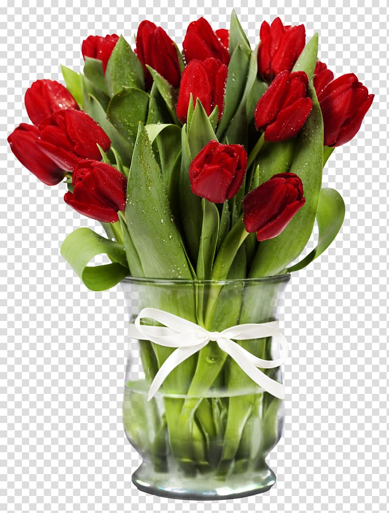 Vase Flower bouquet Tulip, flower vase transparent background PNG clipart