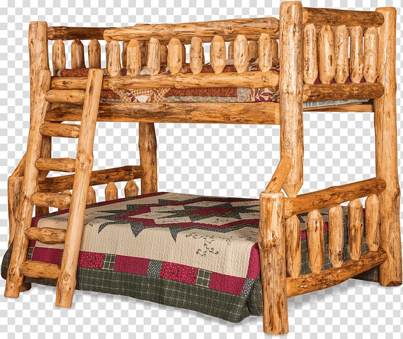 Bed frame Bedside Tables Bunk bed Log furniture, bunk beds transparent background PNG clipart