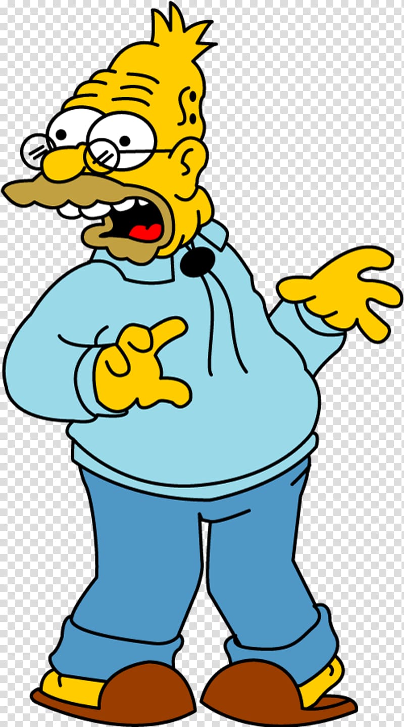 Grampa Simpson Homer Simpson Lisa Simpson Bart Simpson Maggie Simpson, grandpa transparent background PNG clipart