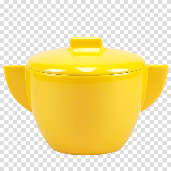 Tableware Sugar bowl Teapot Lid Ceramic, yellow maize bowl transparent background PNG clipart