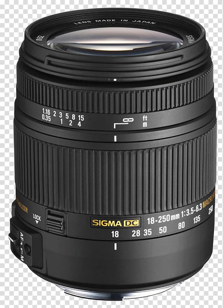Canon EF lens mount Sigma 18-250mm f/3.5-6.3 Sigma 30mm f/1.4 EX DC HSM lens Sigma Corporation Camera lens, camera lens transparent background PNG clipart