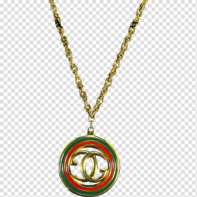 gold-colored and green Gucci pendant necklace, Necklace Charms & Pendants Jewellery Gucci Gold, Gucci logo transparent background PNG clipart