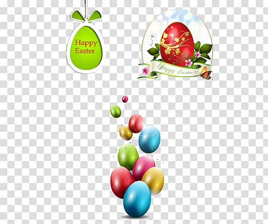 Easter Bunny , Easter Egg label transparent background PNG clipart