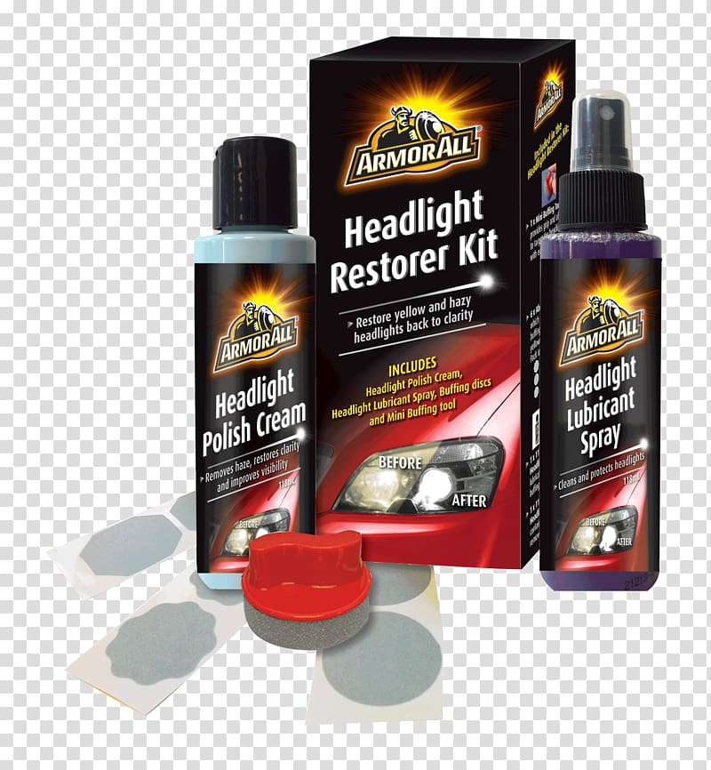 Car Plastic headlight restoration Headlamp Armor All Windshield, HEADLIGHT RESTORATION transparent background PNG clipart
