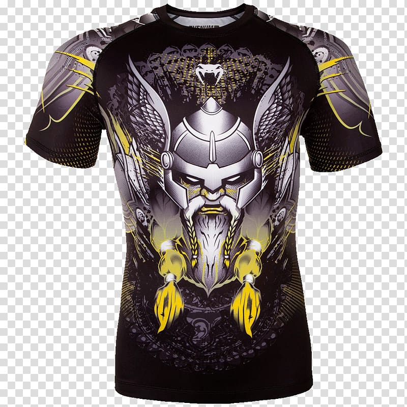 T-shirt Venum Rash guard Mixed martial arts clothing, T-shirt transparent background PNG clipart