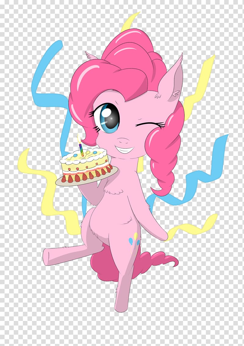 Illustration Horse Fairy Design, happy birthday two transparent background PNG clipart