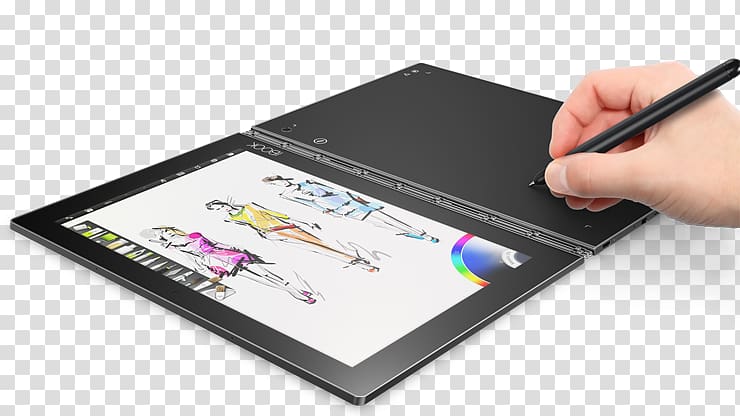 Laptop Lenovo Yoga Book Digital Drawing Chinese Version Tablet PC Android 6.0 2-in-1 PC, Laptop transparent background PNG clipart
