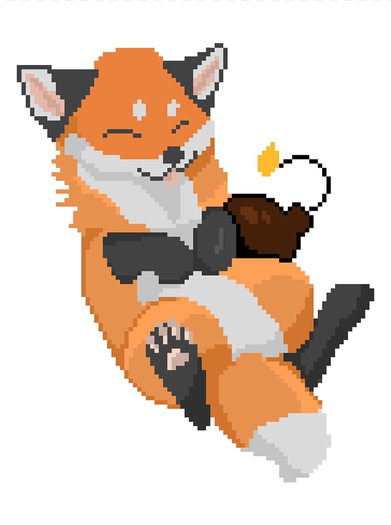 Undertale Pixel art Fox, fox transparent background PNG clipart