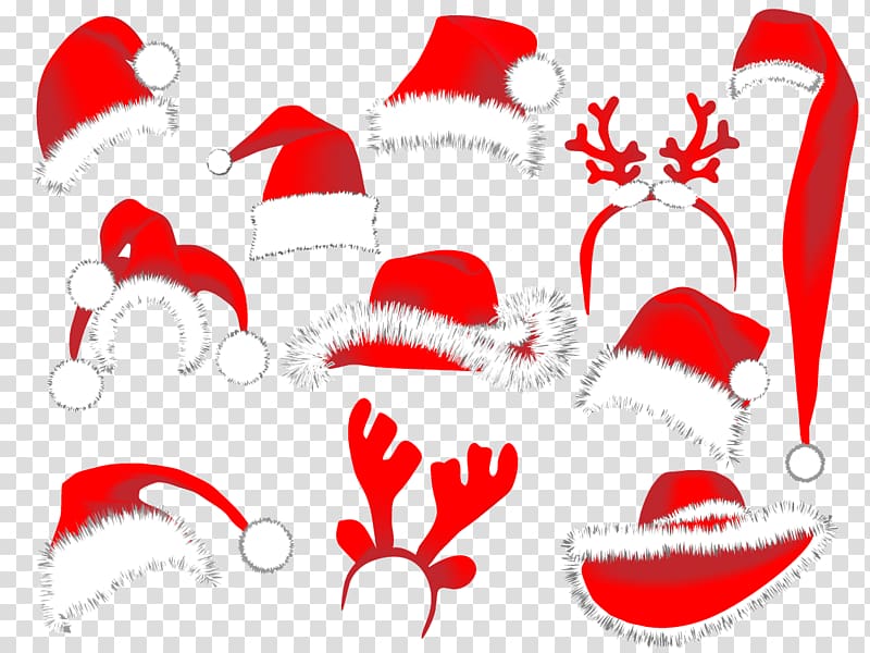 Santa Claus Christmas decoration , Holiday decorations Christmas hat transparent background PNG clipart