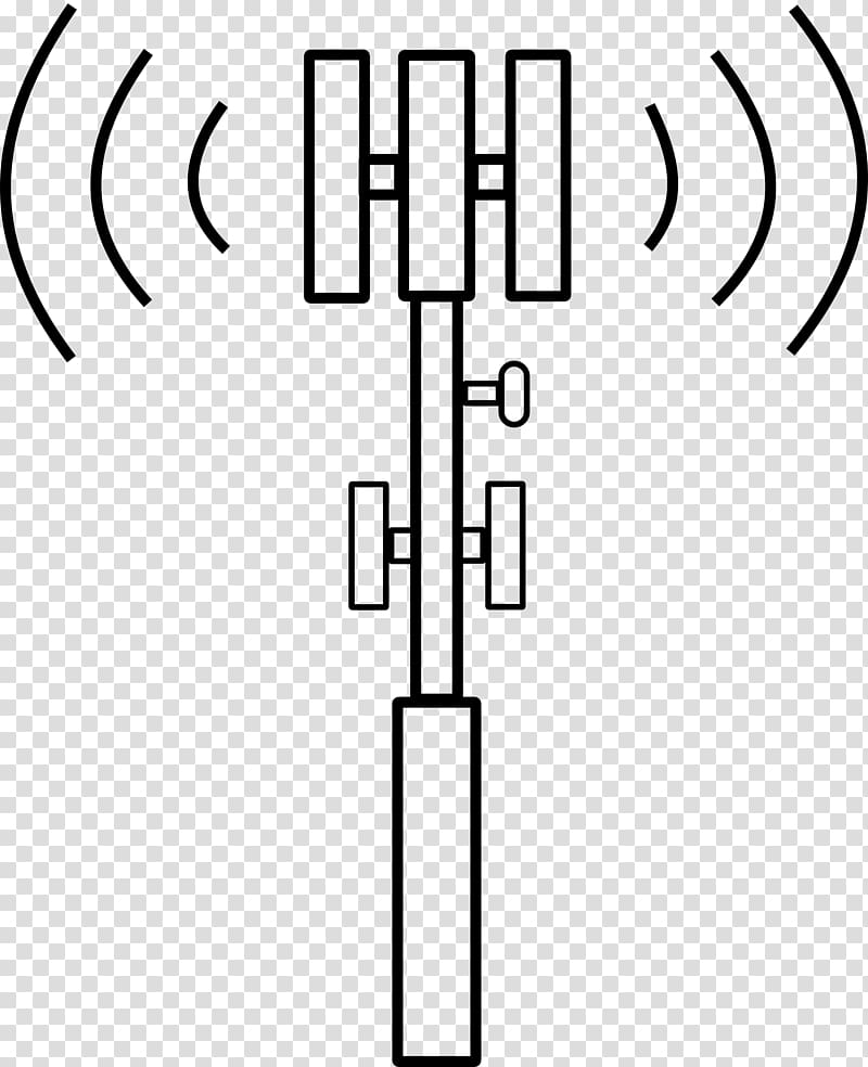 black and blue signal illustration, Cell site Telecommunications tower Antenna , Antenna transparent background PNG clipart