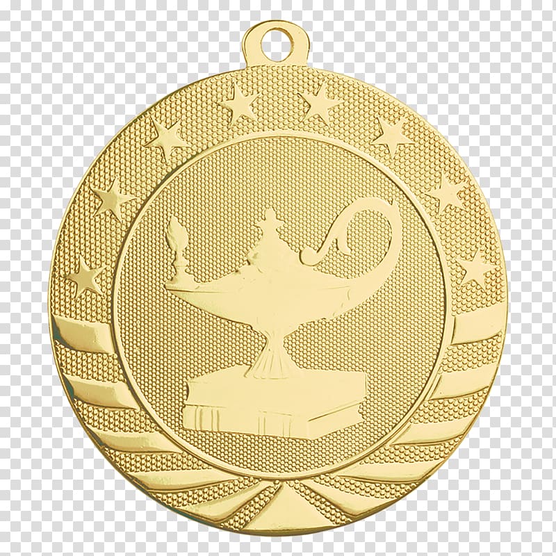 Gold medal Trophy Sport Ribbon, medal transparent background PNG clipart