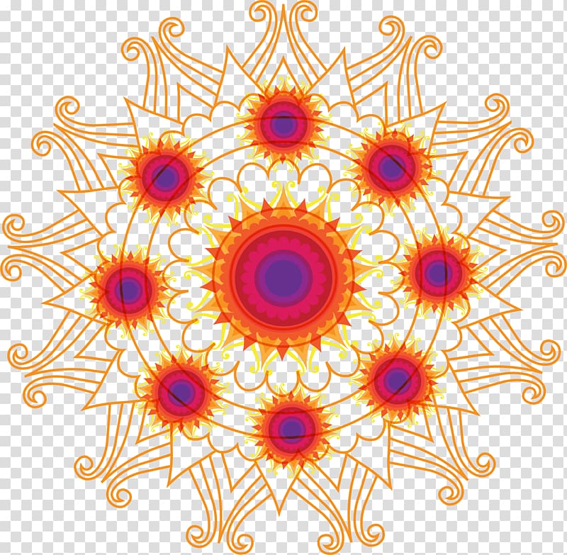 Retro hand painted sun pattern transparent background PNG clipart