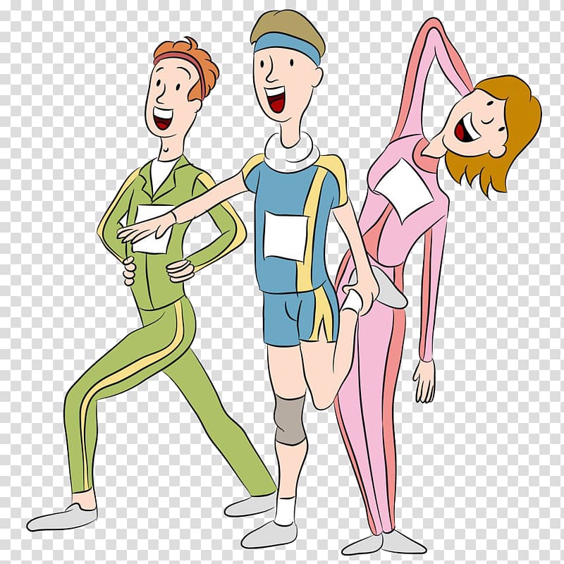 Drawing Illustration, Get ready for the relay race transparent background PNG clipart