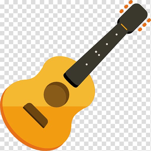 her yellow guitar transparent background PNG clipart