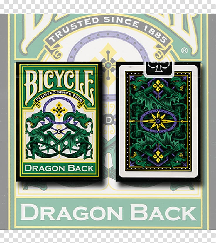 Game Bicycle Playing Cards Cartes du poker, Green Dragon transparent background PNG clipart