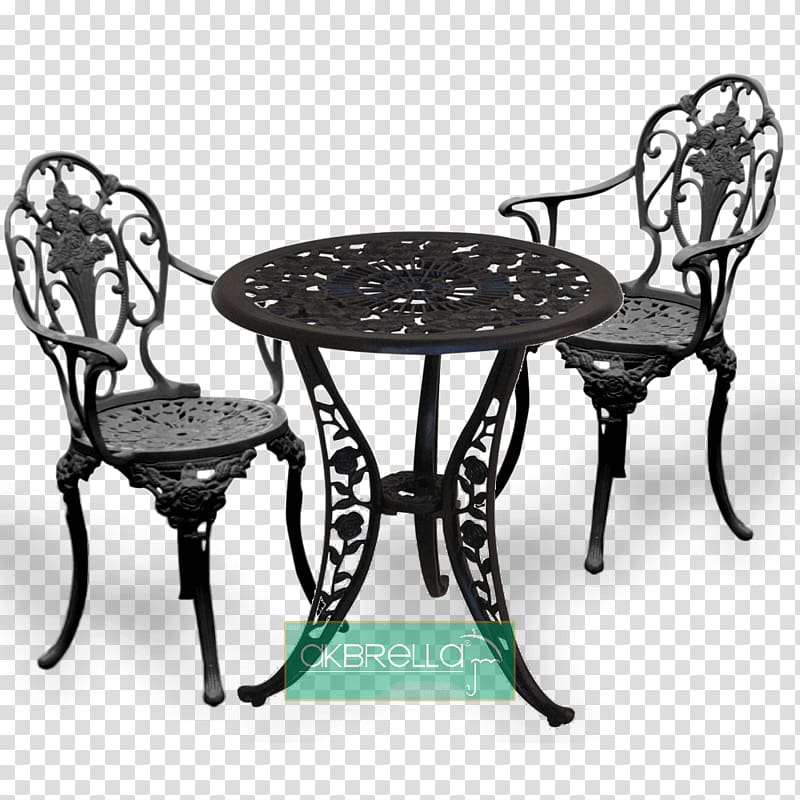 Table Chair Cast iron Aluminium, table transparent background PNG clipart