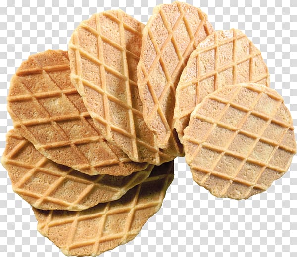 Wafer Belgian waffle Ice Cream Cones Pizzelle, biscuit transparent background PNG clipart