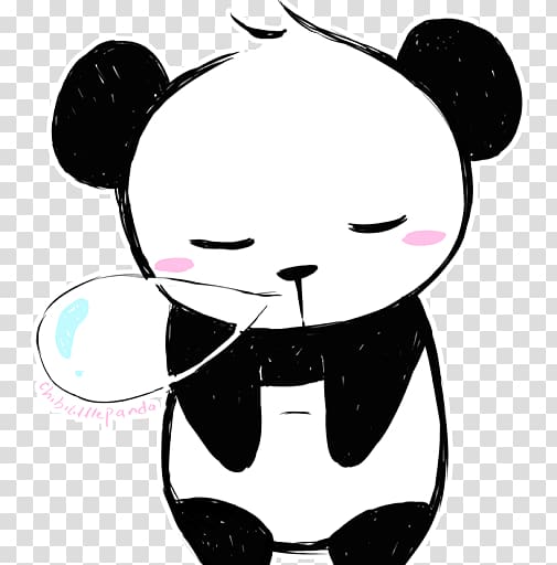 Giant panda iPhone 6s Plus Drawing iPhone 7, Chibi transparent background PNG clipart