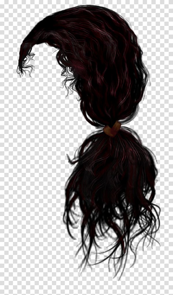 Hair transplantation Wig Long hair, Hair 4, black curled hair transparent background PNG clipart
