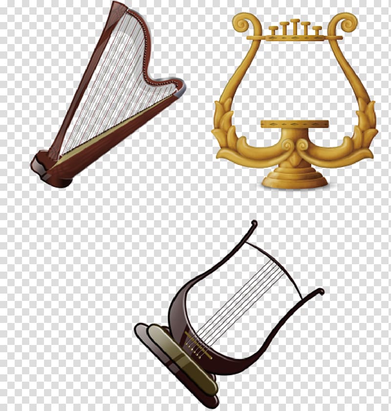 Lyre Musical instrument ICO Icon, harp transparent background PNG clipart