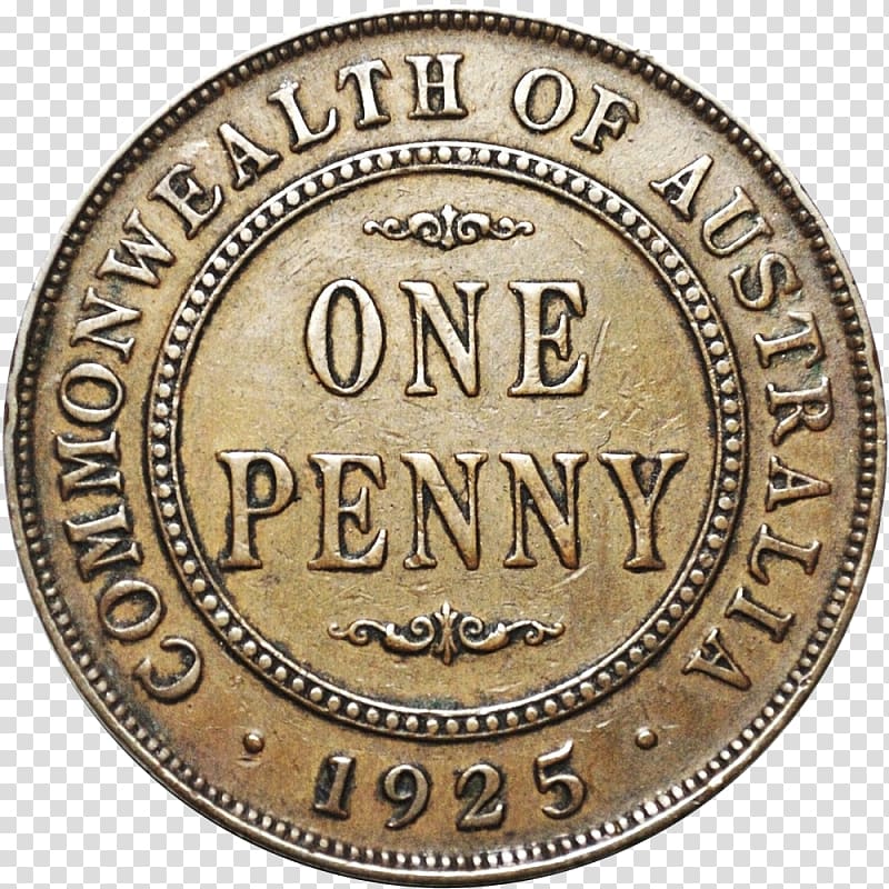 Coin Penny Lincoln cent Value Obverse and reverse, Coin transparent background PNG clipart