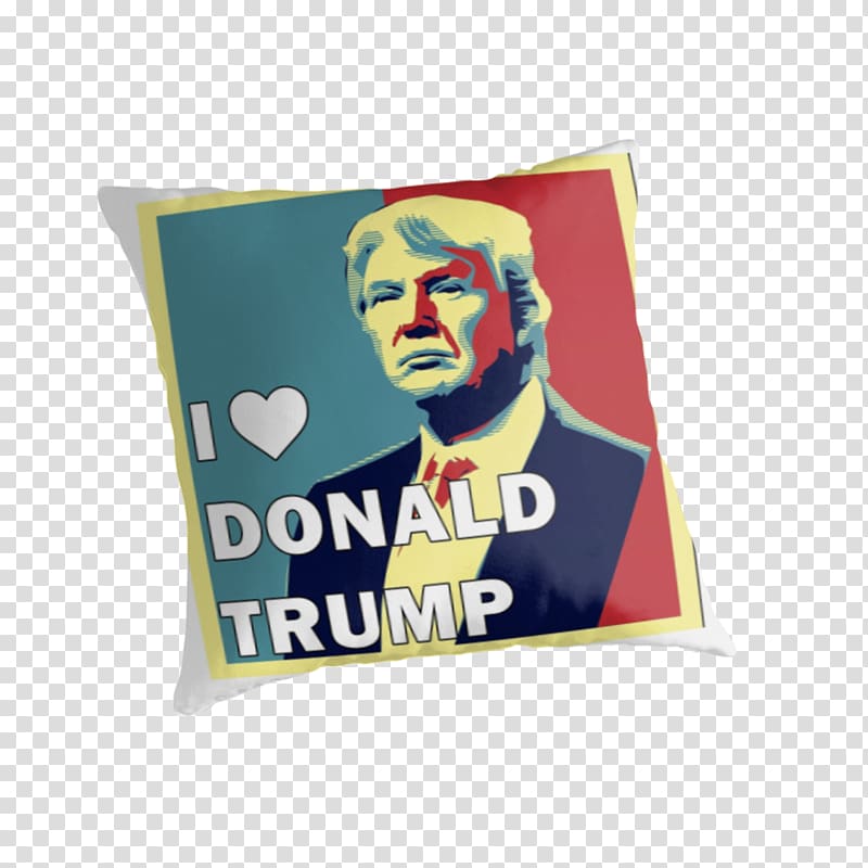 Donald Trump United States of America Cushion Pillow T-shirt, I Love Trump transparent background PNG clipart