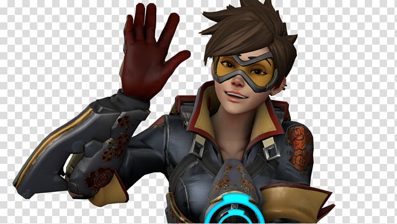 Tracer Rendering Overwatch Character, 4k transparent background PNG clipart