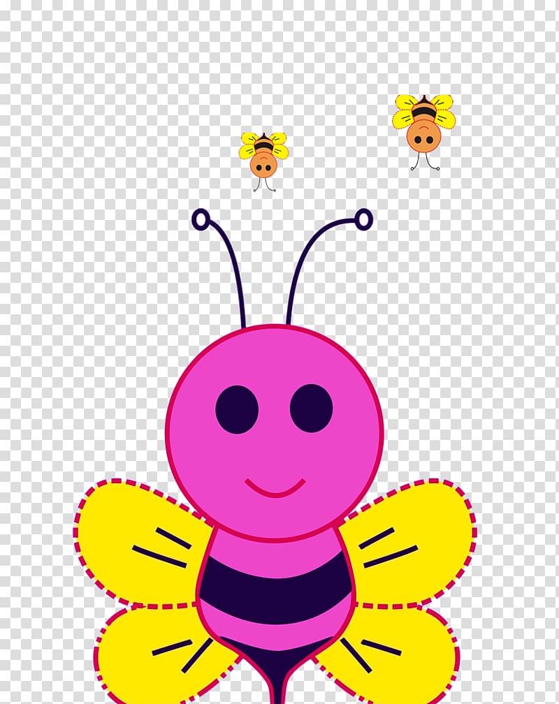 Cartoon Honey bee, Bee Creative transparent background PNG clipart