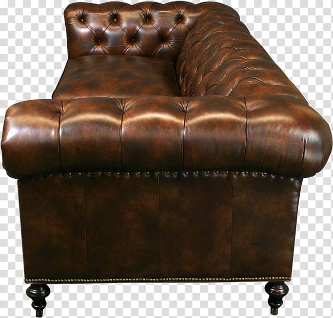 Club chair Leather Foot Rests, Wood Grain transparent background PNG clipart