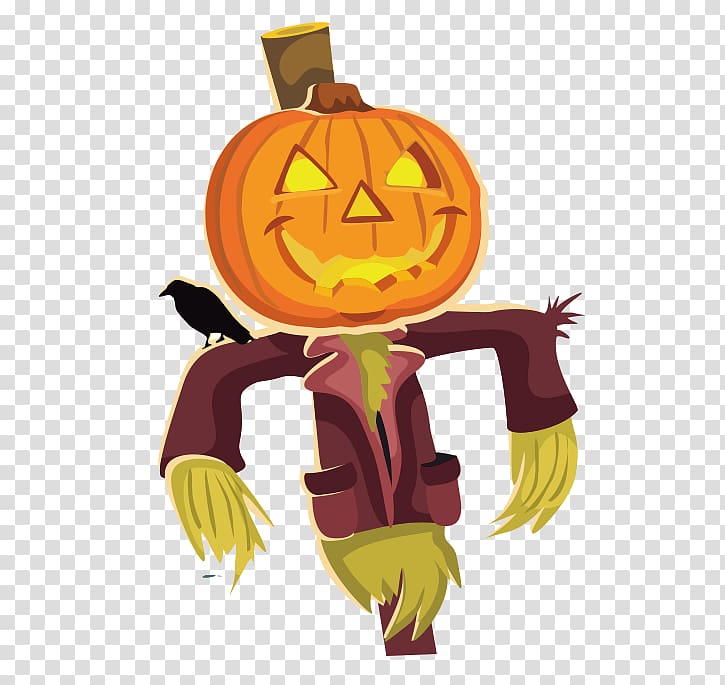 Frankensteins monster Halloween Cartoon Character, Pumpkin Man transparent background PNG clipart