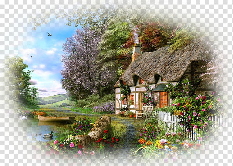 Jigsaw Puzzles Ravensburger Country Cottage Puzzle Trefl 1000 pc Jigsaw Puzzle, California Victorian Cottage transparent background PNG clipart