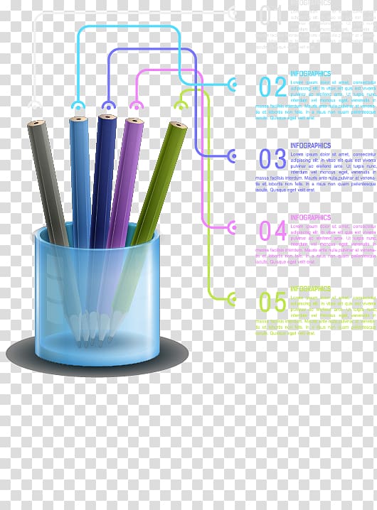 Colored pencil Graphic design, PPT Creative color pencil creative transparent background PNG clipart