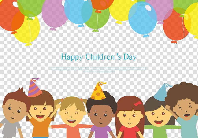 Happy Children's Day poster illustration, Children\'s Day Holiday Illustration, material Children\'s Day transparent background PNG clipart